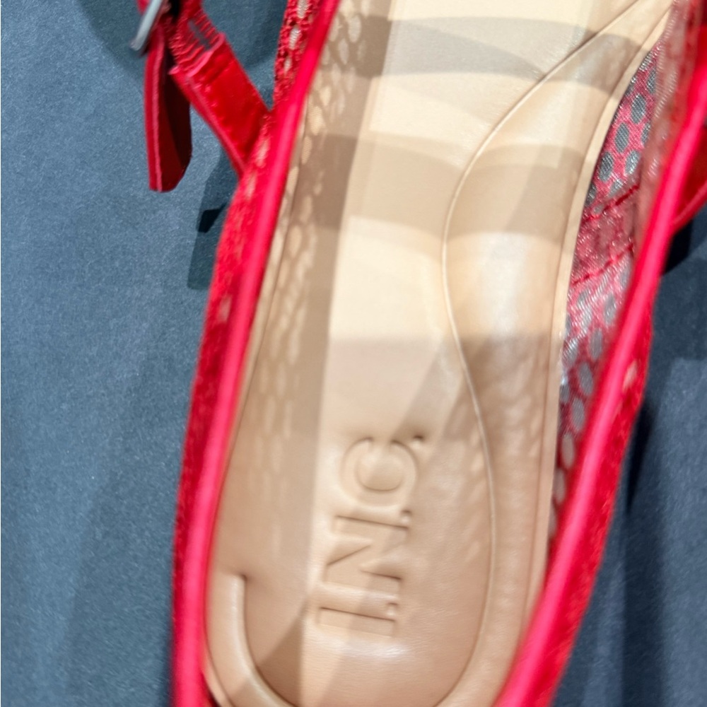 INC International Concepts Red Mesh Flats - Picture 4 of 14